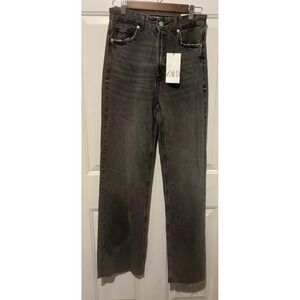 Zara Man Skinny Jeans Black NEW High Rise Wide Leg Skinny  38 NWT‎